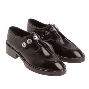 SANDRO Black Leather Loafers